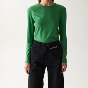 Green Long Sleeve Women's Top